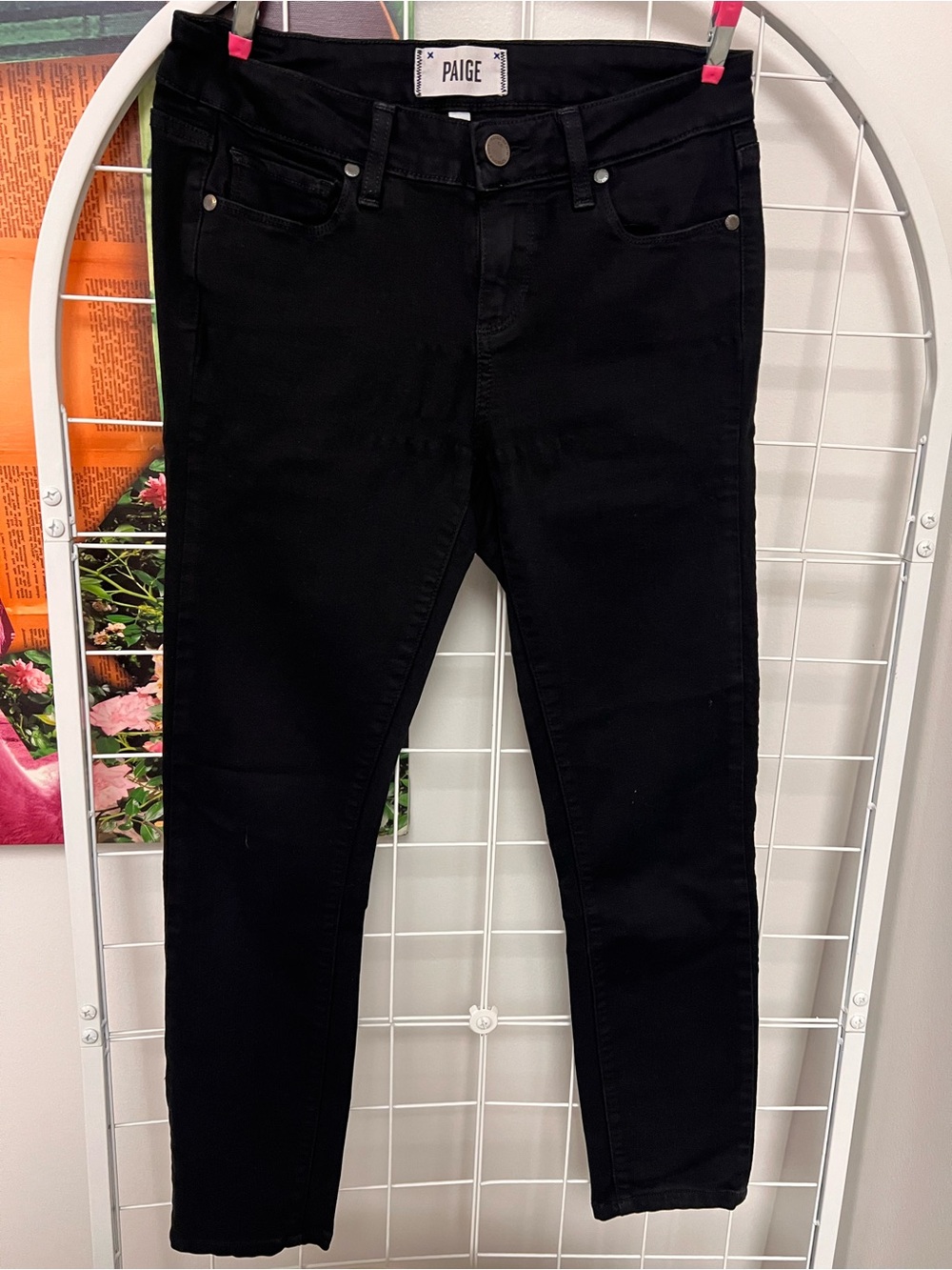 PAIGE Black Skinny Jeans for Women — High-Rise Slim Fit